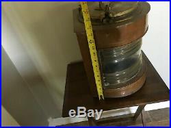 Vintage Ship Navigation Light Starboard Copper and Brass authentic original