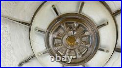 Vintage Ship's Wheel & Compass Nautical Ceiling Light Fixture