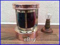Vintage Ships Port / Starboard Light Copper Brass Lantern Lamp Marine Nautical