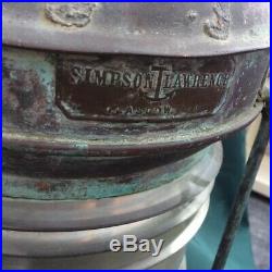 Vintage Simpson Lawrence Nautical Oil Lamp Maritime Ship Lantern Boat Light