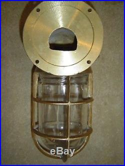 Vintage Solid Brass Nautical Ship's Wall Mounted Passage Light