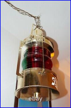 Vintage Stroh's Beer Bar Sign Rotating Motion Lantern Nautical Lamp Light