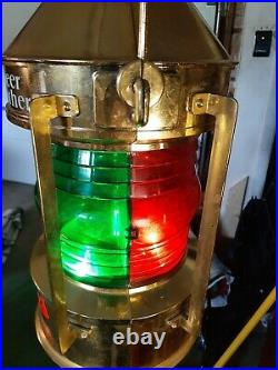 Vintage Stroh's Beer Bar Sign Rotating Motion Lantern Nautical Lamp Light