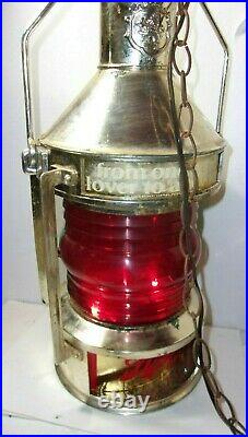 Vintage Stroh's Beer Bar Sign Rotating Motion Light Nautical ship lantern