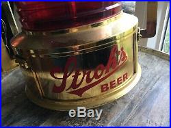 Vintage Strohs Beer Advertising Lantern Hanging Light Plastic Brewery Nautical