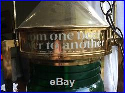 Vintage Strohs Beer Advertising Lantern Hanging Light Plastic Brewery Nautical