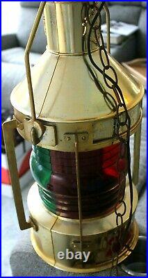 Vintage Strohs Beer Rotating Spinning Motion Lantern Nautical Bar Lighted Sign