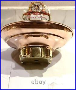 Vintage Style Decoration Replica Brass Metal Bulkhead Ceiling Light Fixture Glas