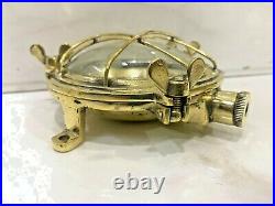 Vintage Style Nautical Bulkhead Deck Small Brass Light