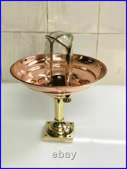 Vintage Style Nautical Marine Mount Brass Bulkhead Light With Copper Shade