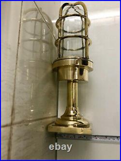 Vintage Style New Nautical Marine Mount Brass Bulkhead Light & Shade Lot Of 2