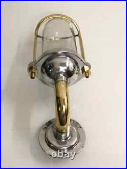 Vintage Style Solid Aluminum & Brass Nautical Wall Sconce Décor Light Fixture 1P