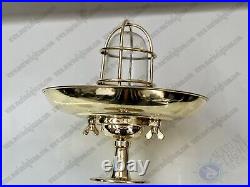 Vintage Theme Nautical Design Bulkhead Solid Brass Ship Ceiling Light with Shade