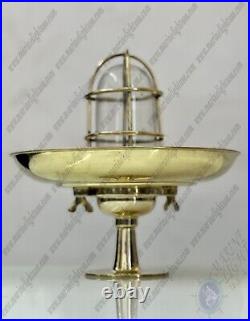 Vintage Theme Nautical Design Bulkhead Solid Brass Ship Ceiling Light with Shade