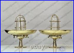 Vintage Theme Nautical Design Bulkhead Solid Brass Ship Ceiling Light with Shade