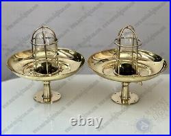 Vintage Theme Nautical Design Bulkhead Solid Brass Ship Ceiling Light with Shade