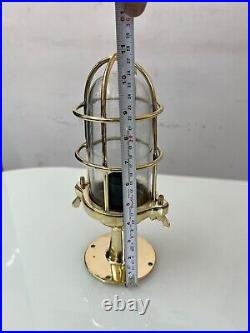 Vintage Theme Nautical Design Bulkhead Solid Brass Ship Ceiling Light with Shade