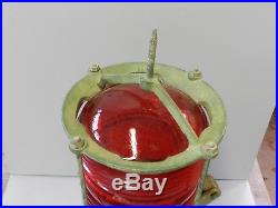 Vintage Very cool Large USCG Lamp Light Red