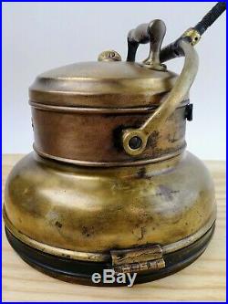 Vintage Vesta Accumulator Brass Ship Spot Search Light Nautical Lamp Collector
