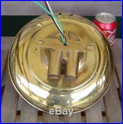 Vintage WISKA Brass Ship's Ceiling Light With Deflector Cover