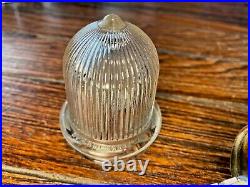 Vintage Wilcox Crittenden Brass 11 Stern Light, Ribbed Glass, New Wiring/led