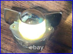 Vintage Wilcox Crittenden Bronze Batwing Teardrop Steaming Light New Led/seals