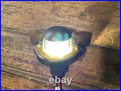 Vintage Wilcox Crittenden Bronze Teardrop Glass Steaming Light New Led/wiring