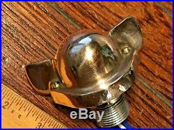 Vintage Wilcox Crittenden Bronze Teardrop Stern Light Led Bulb Glass Lens