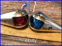 Vintage Wilcox Crittenden Polished Bronze Teardrop Running Lights New Leds/seals