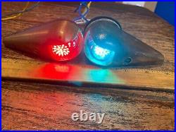 Vintage Wilcox Crittenden Teardrop Glass Running Lights New Wiring/leds/seals