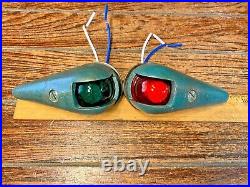 Vintage Wilcox Teardrop Running Lights Glass Lens, New Wiring/leds/seals, Patina