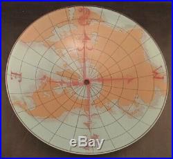 Vintage World Map Nautical Compass Glass Ceiling Shade Light Fixture Complete
