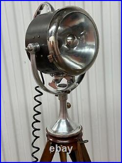 Vintage Yacht Searchlight, The Portable Light co. Half Mile Ray, Nautical Lamp