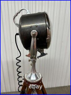 Vintage Yacht Searchlight, The Portable Light co. Half Mile Ray, Nautical Lamp