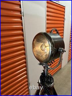 Vintage Yacht Searchlight, The Portable Light co. Half Mile Ray, Nautical Lamp