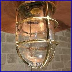 Vintage marine brass & copper nautical ship salvage passage light 100% original