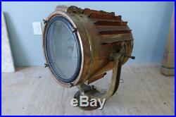 Vintage marine brass original seach light / marine spotlight / nautical light