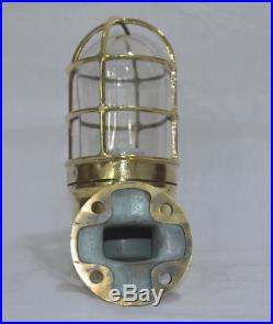 Vintage marine brass ship nautical salvage passage light 100% original 2 piece