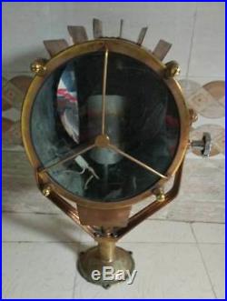 Vintage marine brass ship nautical salvage spot light 100% original