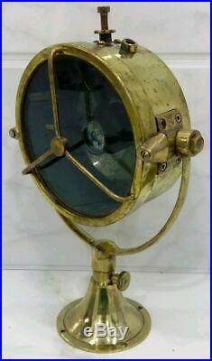 Vintage marine brass ship nautical spot light search light 100% original