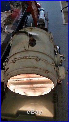 Vintage marine ship spot light with flippers for signaling 100% original WORKS