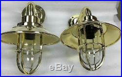 Vintage model nautical style alley way brass passage way light new 2 piece