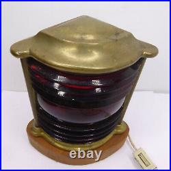 Vintage nautical Port brass red Lens Navigation Light Side a. S campbell CELLO