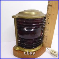 Vintage nautical Port brass red Lens Navigation Light Side a. S campbell CELLO