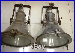 Vintage nautical marine aluminium spot lights set of 2 pieces