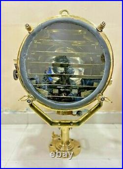 Vintage nautical marine brass shutter spot light collected from Navy ship 52kg
