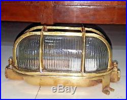Vintage nautical marine passage way bulkhead cover light made of brass 2 piece