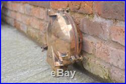 Vintage ships light brass bronze bulkhead nautical industrial lamp FREE POST