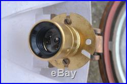 Vintage ships light brass bronze bulkhead nautical industrial lamp FREE POST