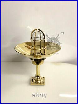 Vintage style New Nautical Marine Mount Brass Bulkhead light & Shade One pcs
